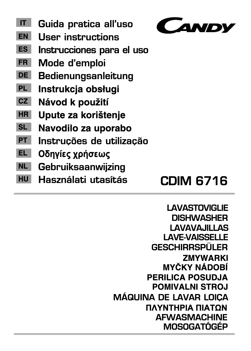 Imagen de la primera página del manual del dispositivo CDIM 6716