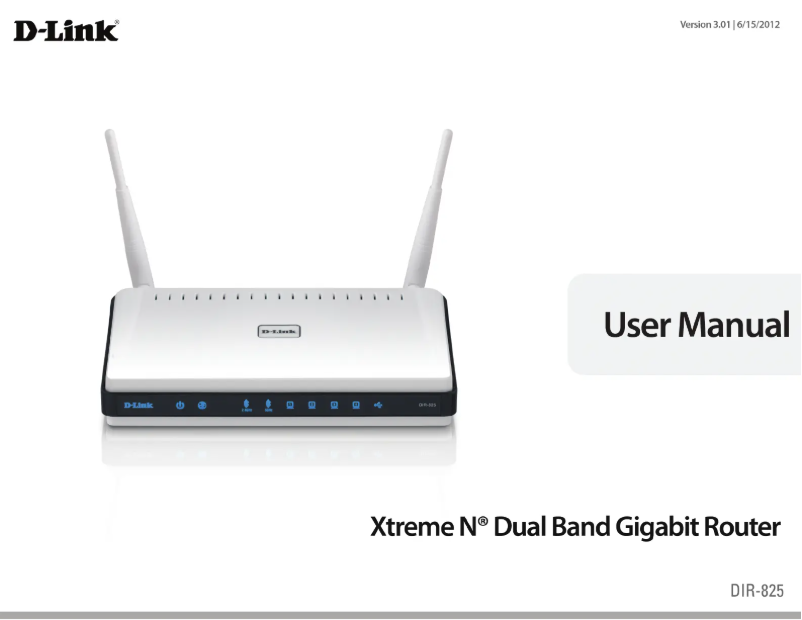 Imagen de la primera página del manual del dispositivo DIR-825
