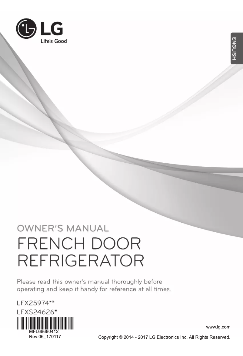 Imagen de la primera página del manual del dispositivo LFX25974S