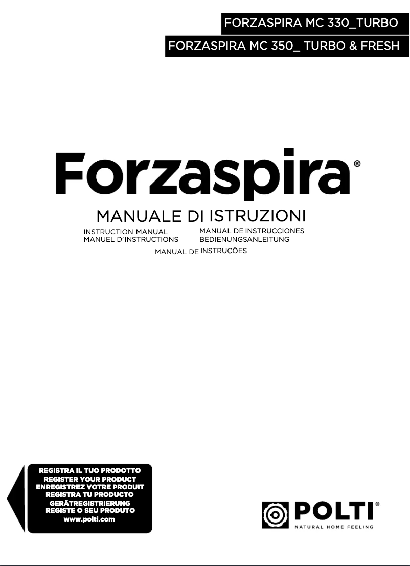 Imagen de la primera página del manual del dispositivo Forzaspira MC 330 Turbo