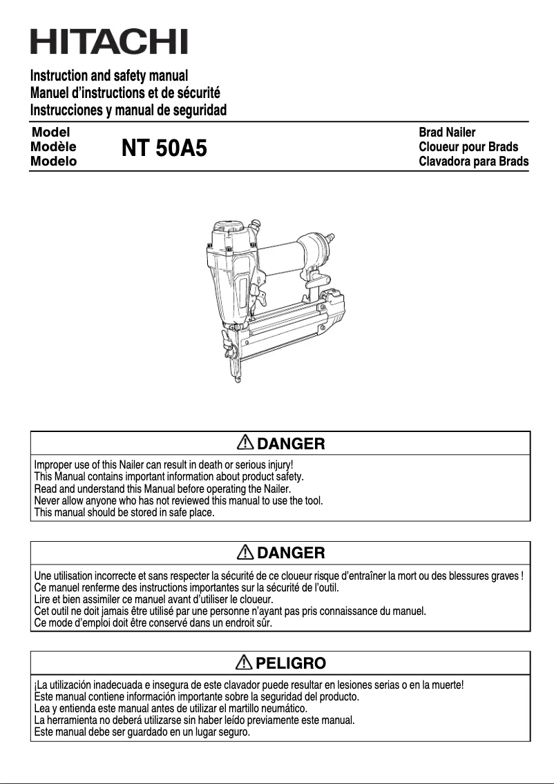 Página 1 del manual Manual de usuario HiKOKI NT50A5