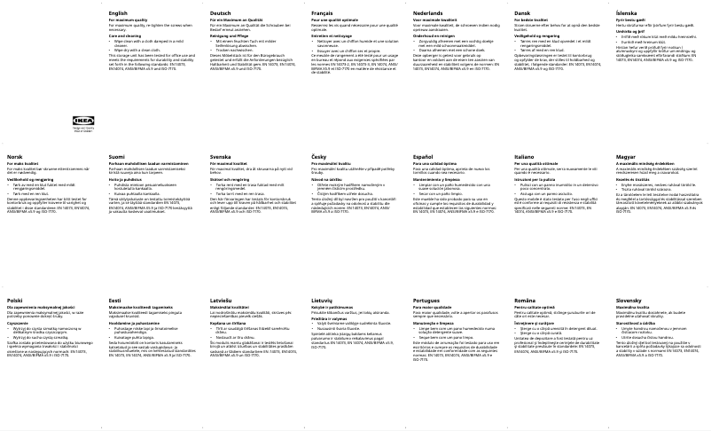 Imagen de la primera página del manual del dispositivo BEKANT 805.913.72