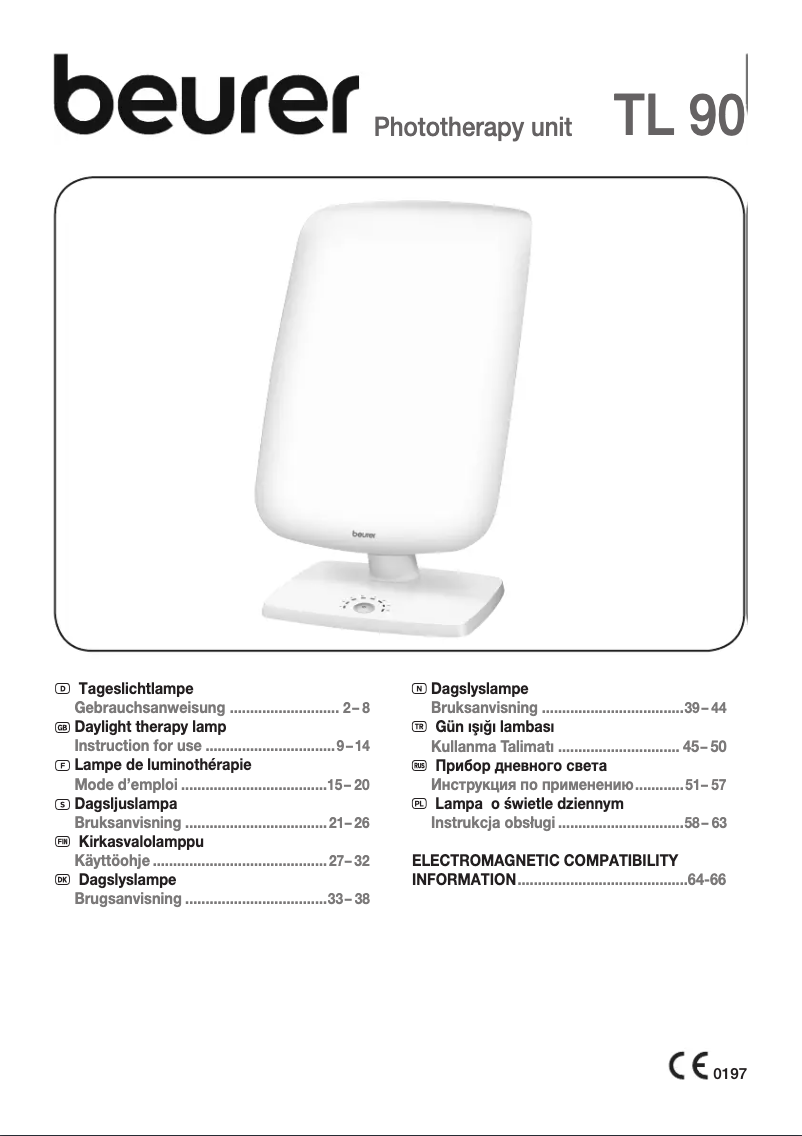 Página 1 del manual Manual de usuario Beurer TL 90