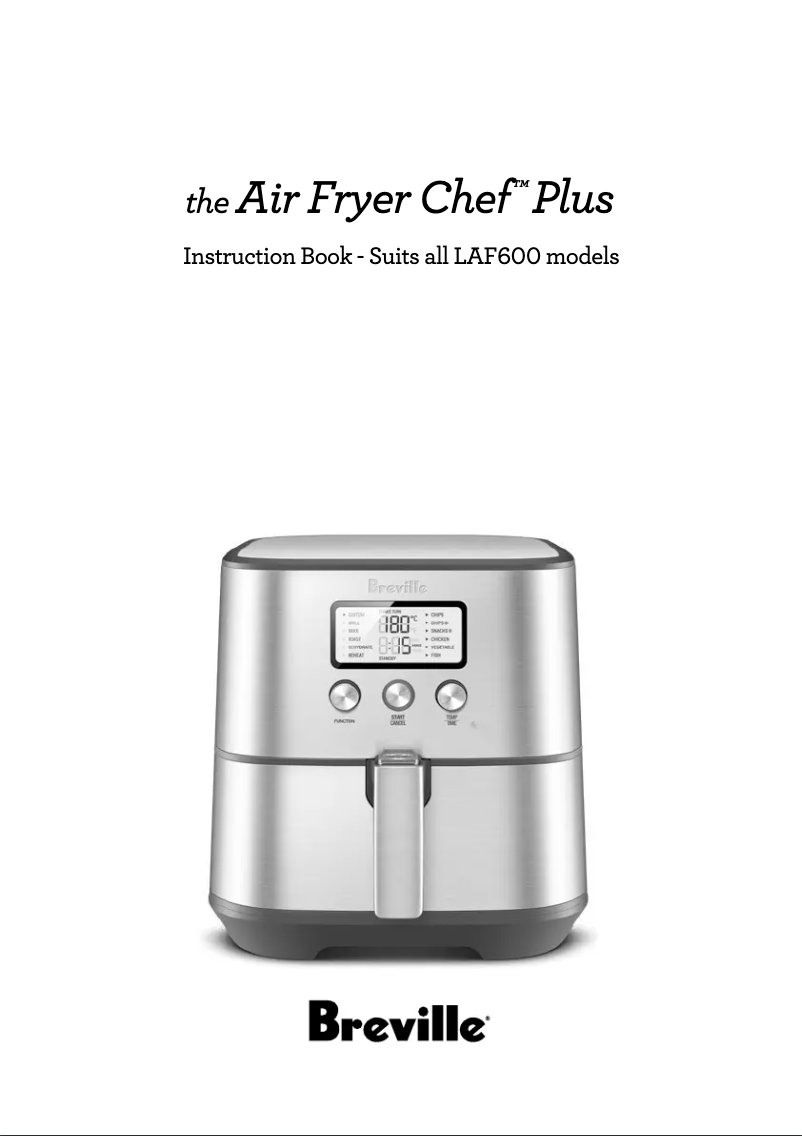 Imagen de la primera página del manual del dispositivo the Air Fryer Chef Plus LAF600
