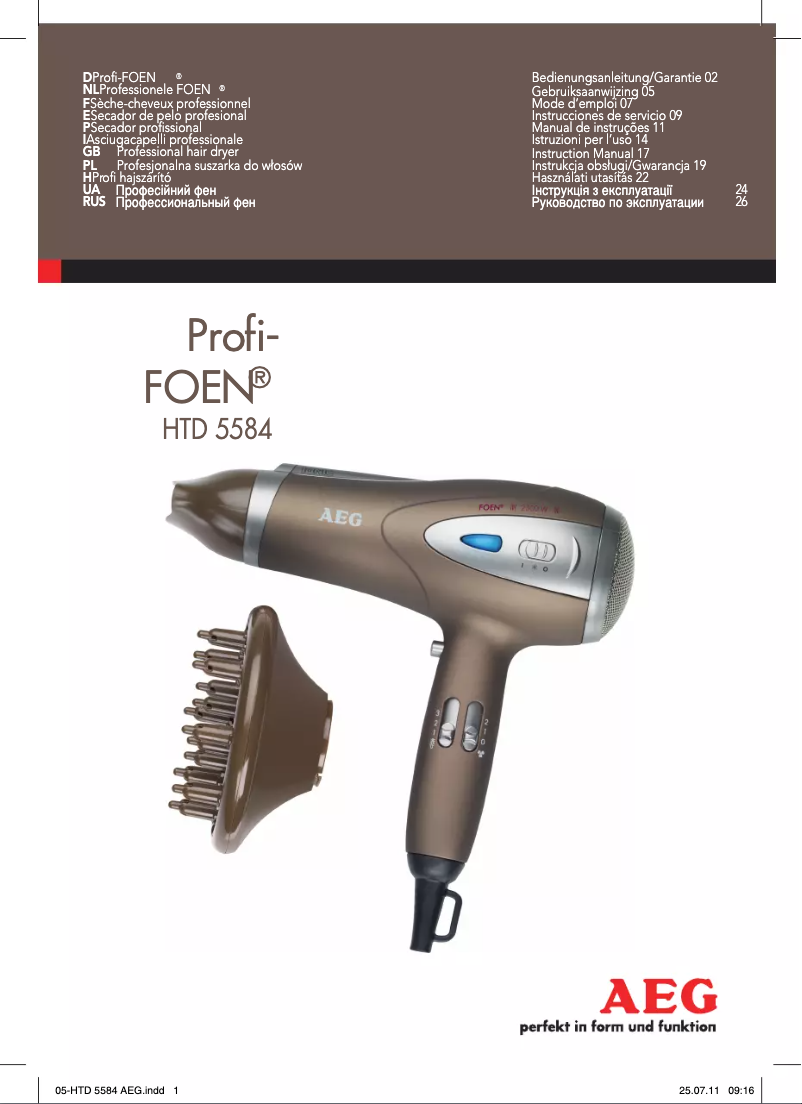 Página 1 del manual Manual de usuario AEG HTD 5584