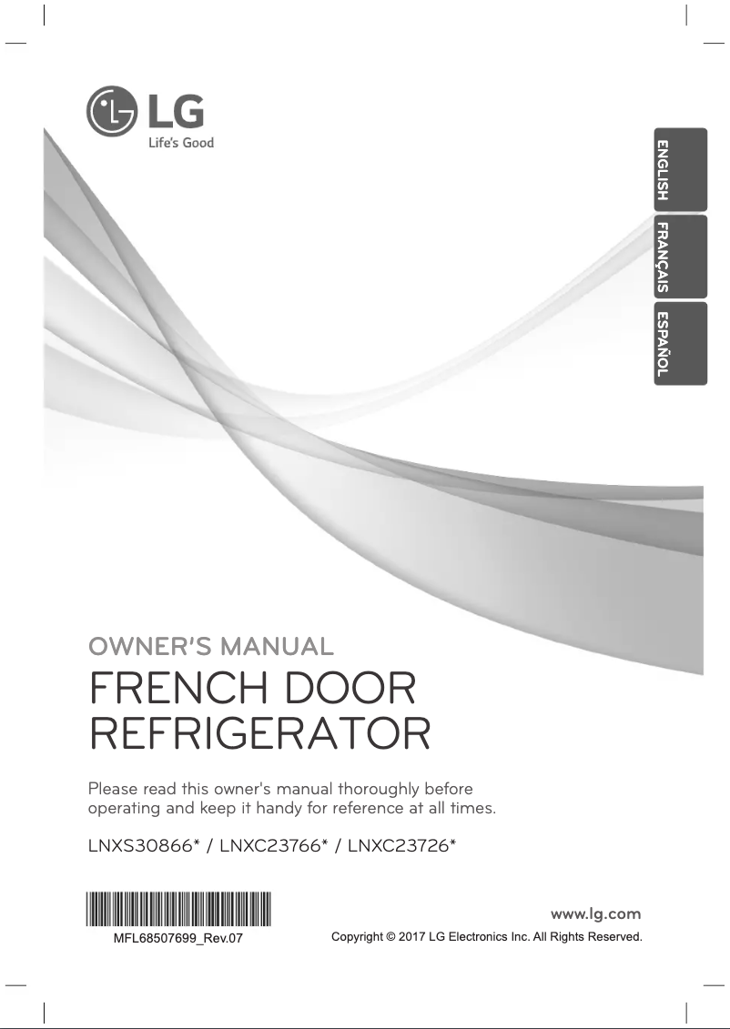 Imagen de la primera página del manual del dispositivo LNXC23726