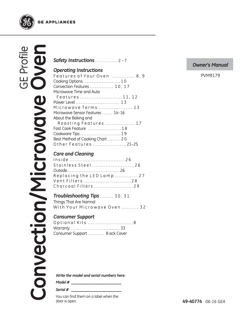 Imagen de la primera página del manual del dispositivo Profile PVM9179FLDS