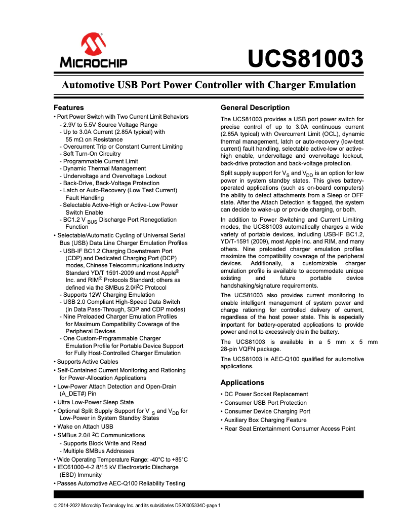 Imagen de la primera página del manual del dispositivo UCS81003