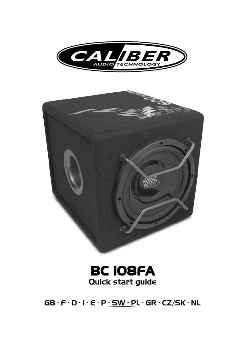 Página 1 del manual Manual de usuario Caliber BC 108FA