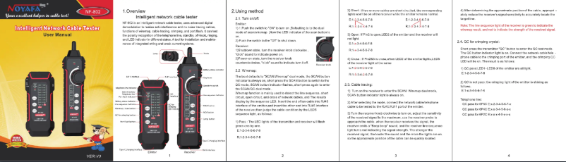 Página 1 del manual Manual de usuario Noyafa NF-802