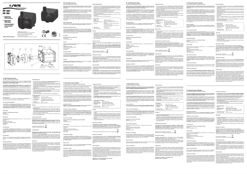 Página 1 del manual Manual de usuario sera FP 100