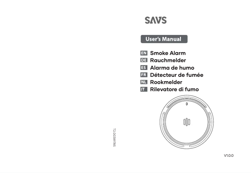 Página 1 del manual Manual de usuario SAVS S10