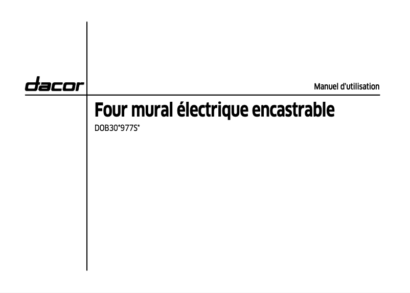 Imagen de la primera página del manual del dispositivo DOB30T977SS