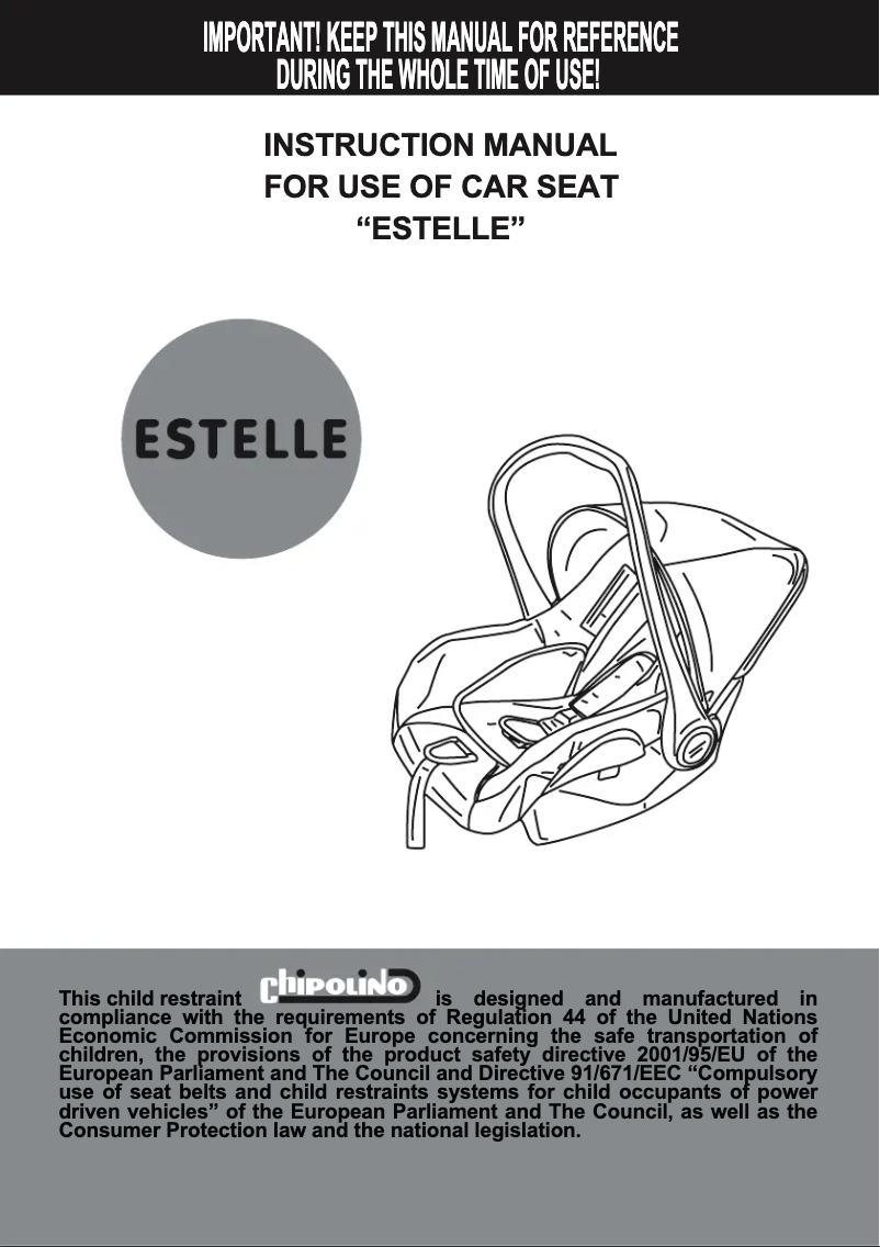 Página 1 del manual Manual de usuario Chipolino Estelle