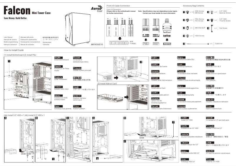 Imagen de la primera página del manual del dispositivo Falcon