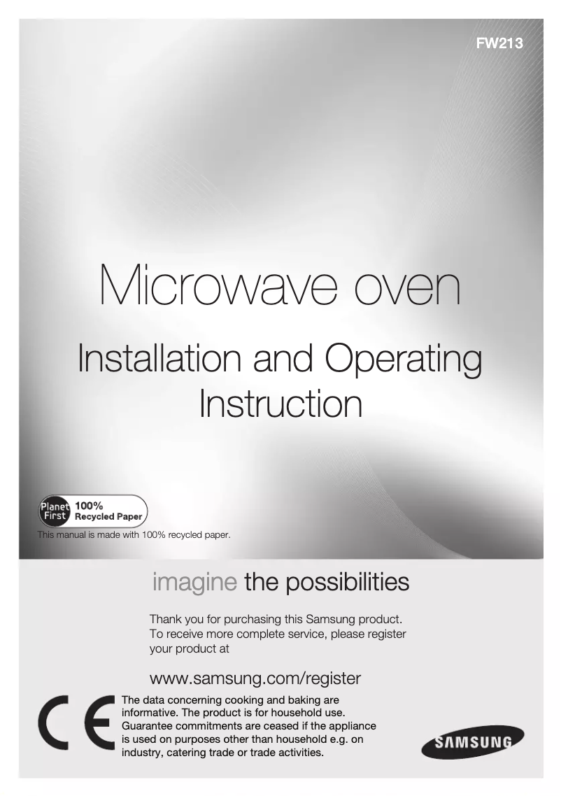 Imagen de la primera página del manual del dispositivo FW213