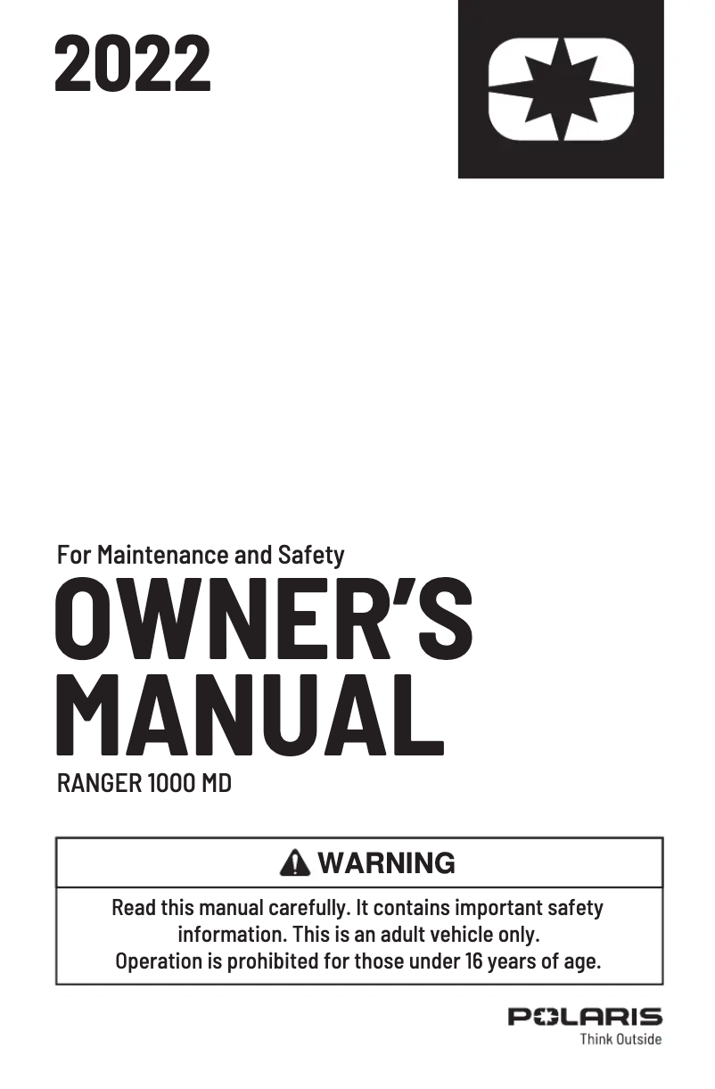 Imagen de la primera página del manual del dispositivo Ranger 1000 MD (2022)