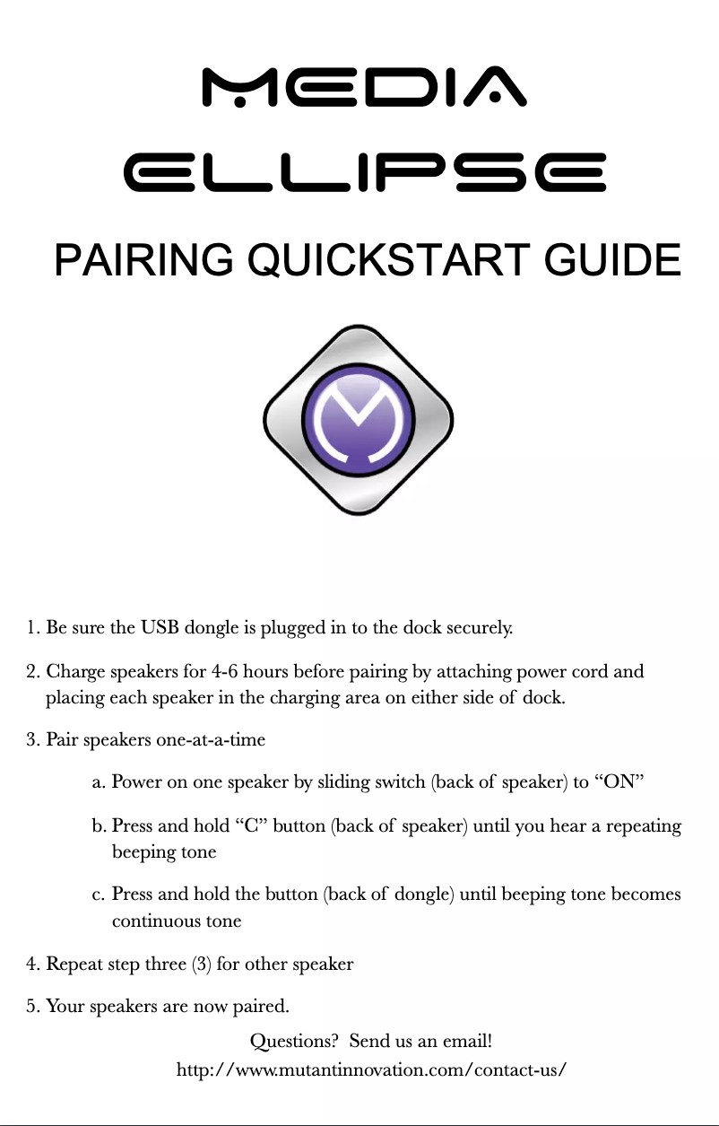 Imagen de la primera página del manual del dispositivo Media Ellipse