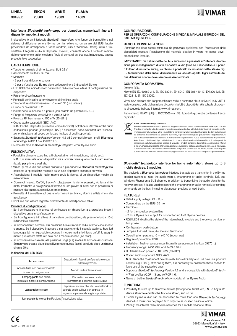 Imagen de la primera página del manual del dispositivo 30495.G