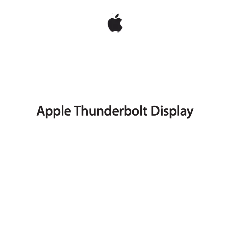 Imagen de la primera página del manual del dispositivo Thunderbolt Display