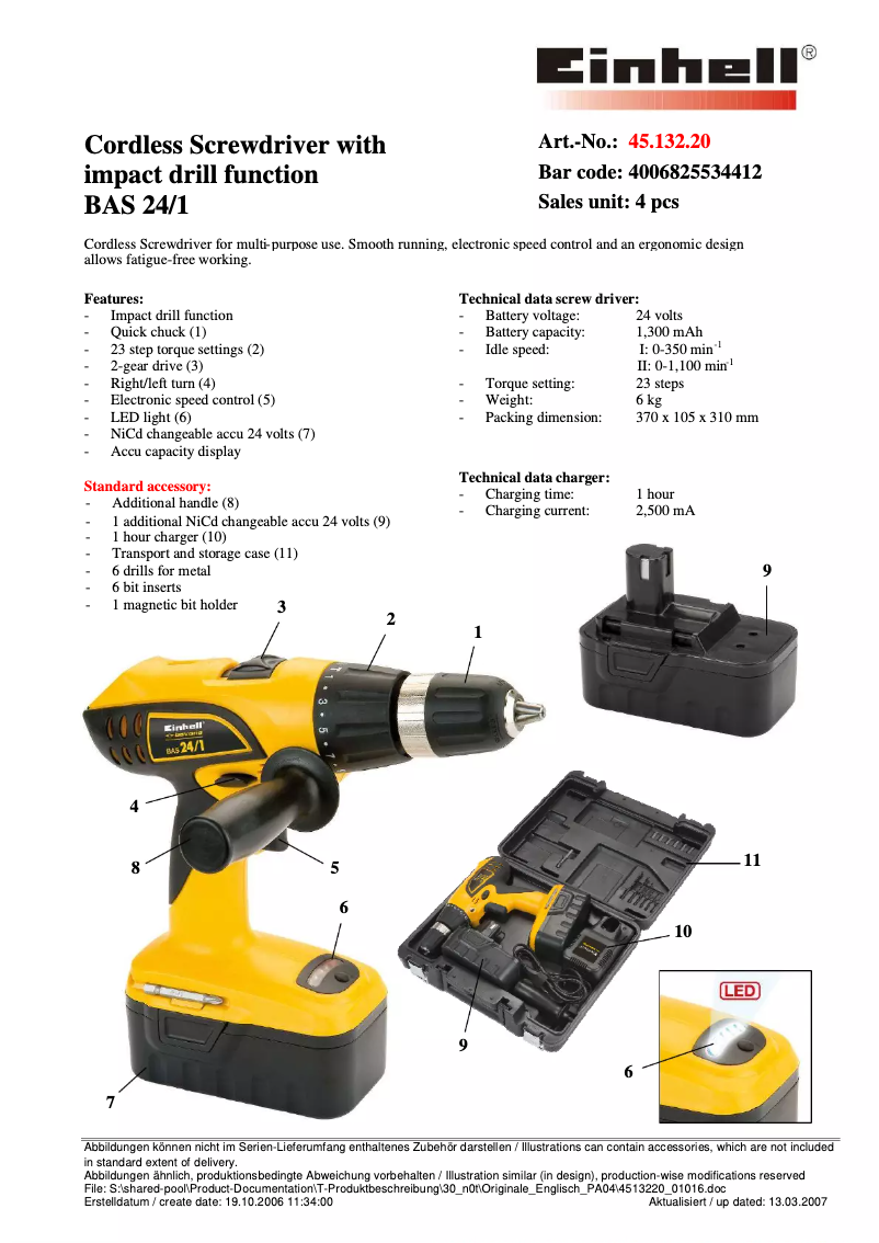 Página 1 del manual Manual de usuario Bavaria by Einhell BAS 24/1