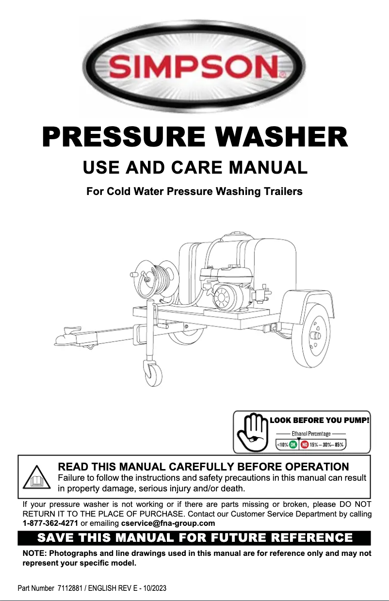 Página 1 del manual Manual de usuario Simpson 95004