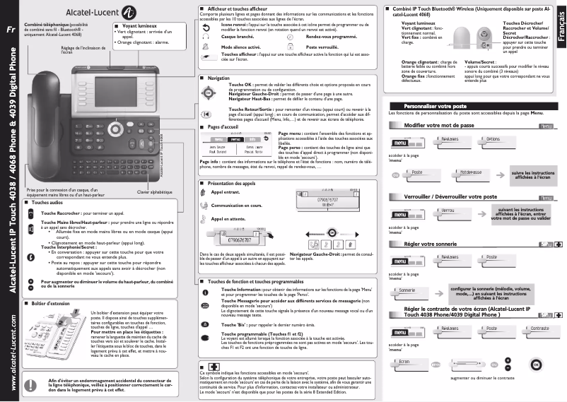 Página 1 del manual Manual de usuario Alcatel-Lucent IP Touch 4068