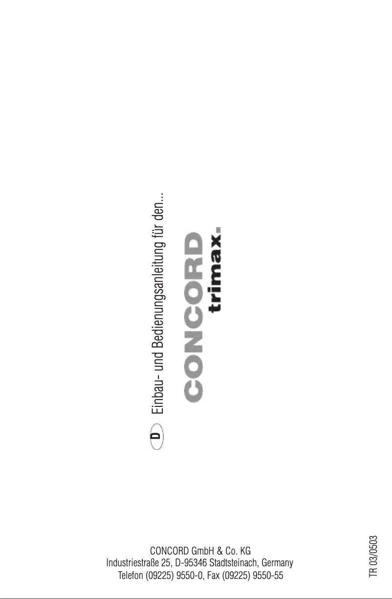 Página 1 del manual Manual de usuario Concord Trimax