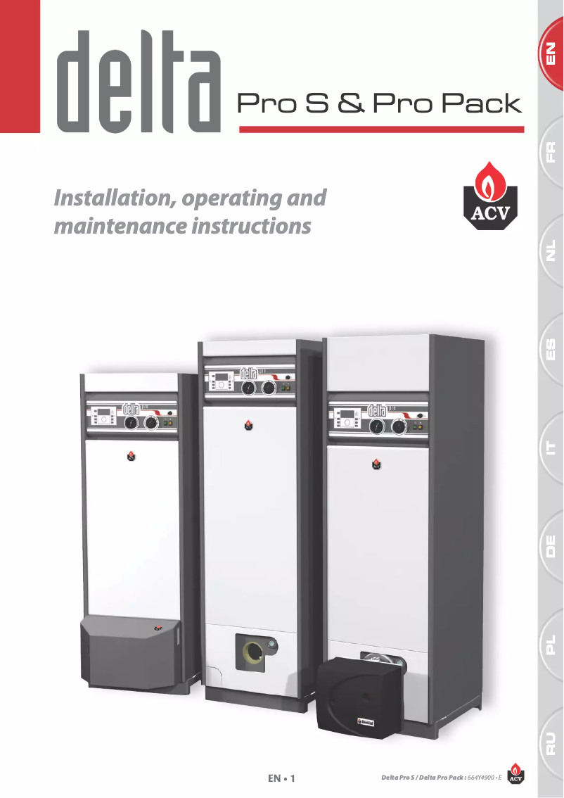 Página 1 del manual Manual de usuario ACV Delta Pro S55