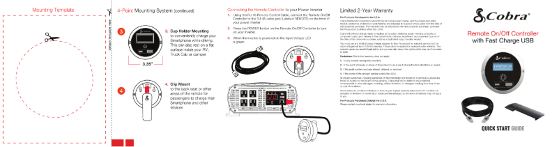 Imagen de la primera página del manual del dispositivo Remote On/Off Controller