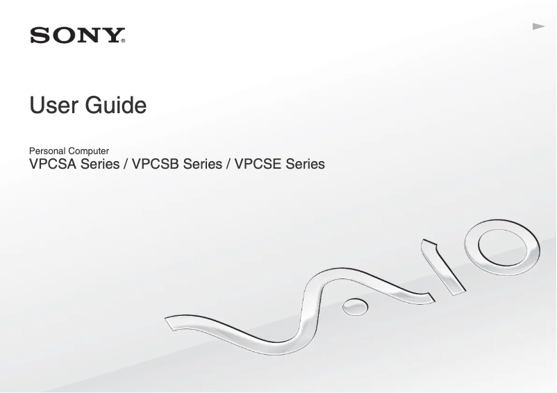 Imagen de la primera página del manual del dispositivo Vaio VPCSA4B4E
