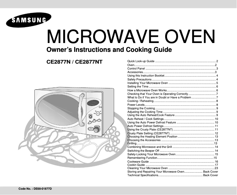 Página 1 del manual Manual de usuario Samsung CE2877NT