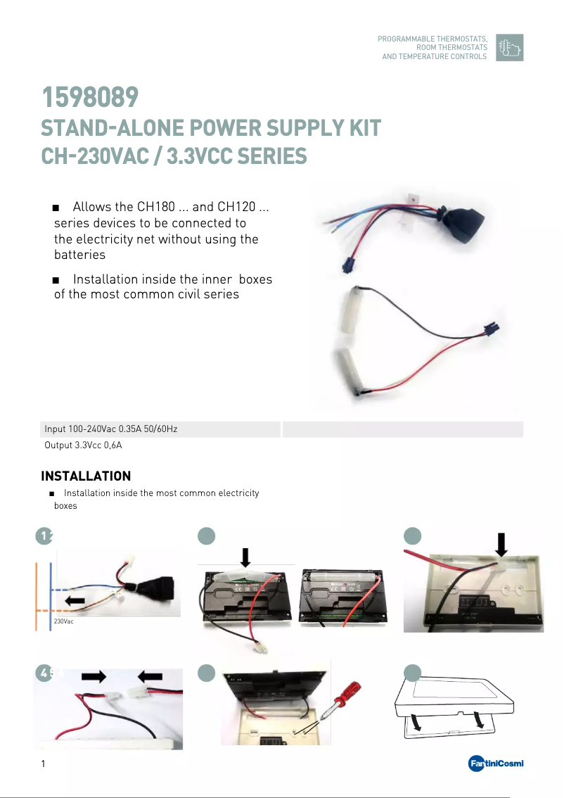 Página 1 del manual Manual de usuario Fantini Cosmi 1598089