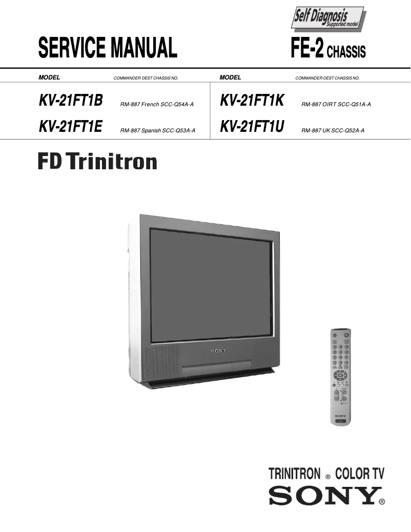 Imagen de la primera página del manual del dispositivo KV-21FT1E