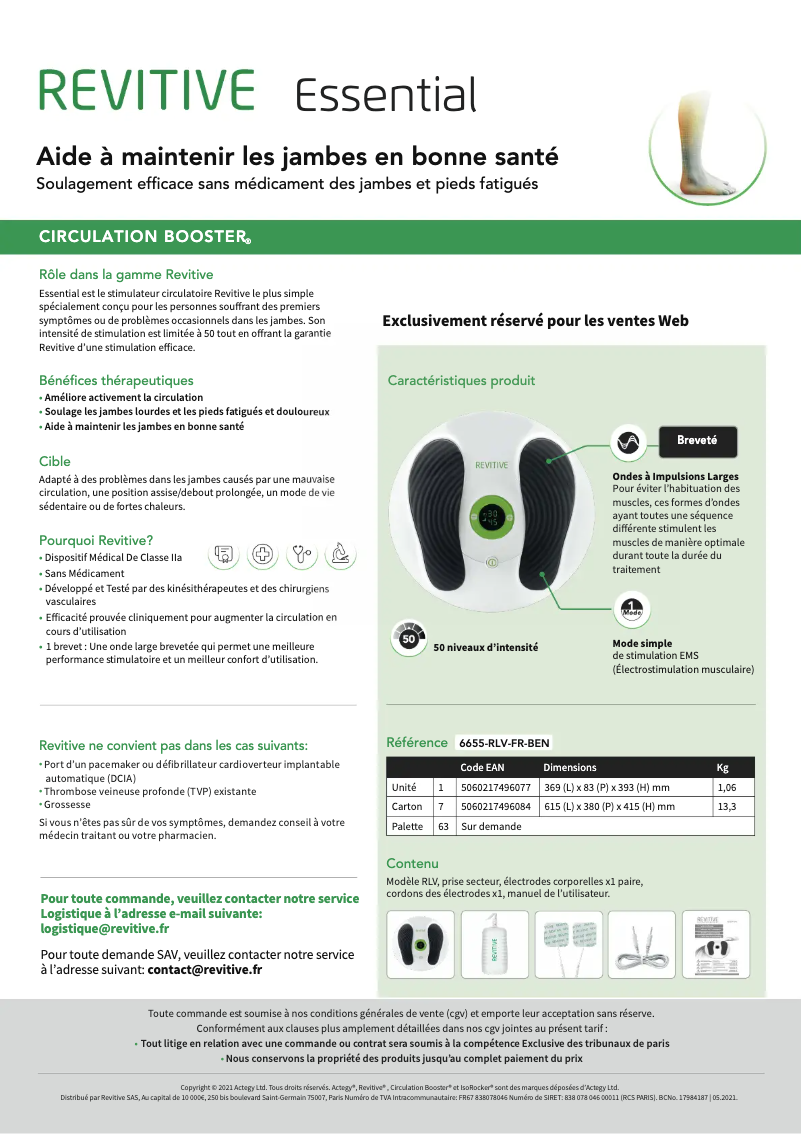 Página 1 del manual Manual de usuario Revitive Essential