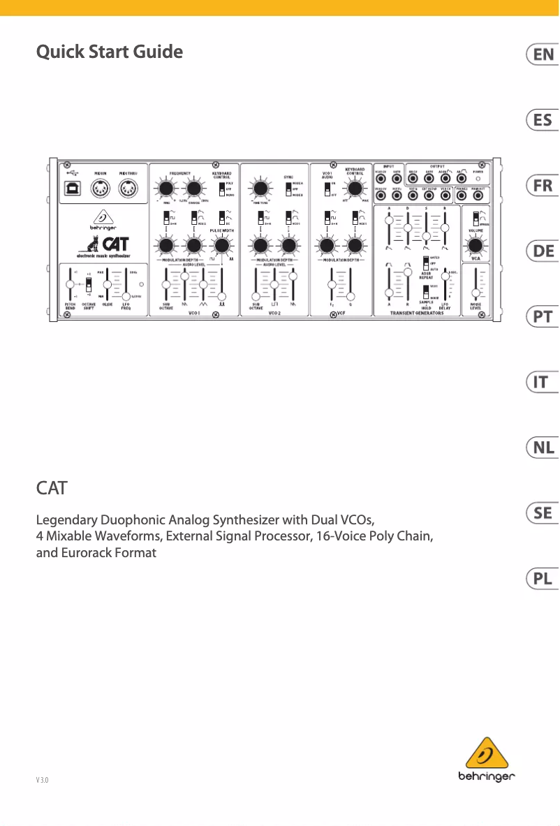 Página 1 del manual Manual de usuario Behringer CAT