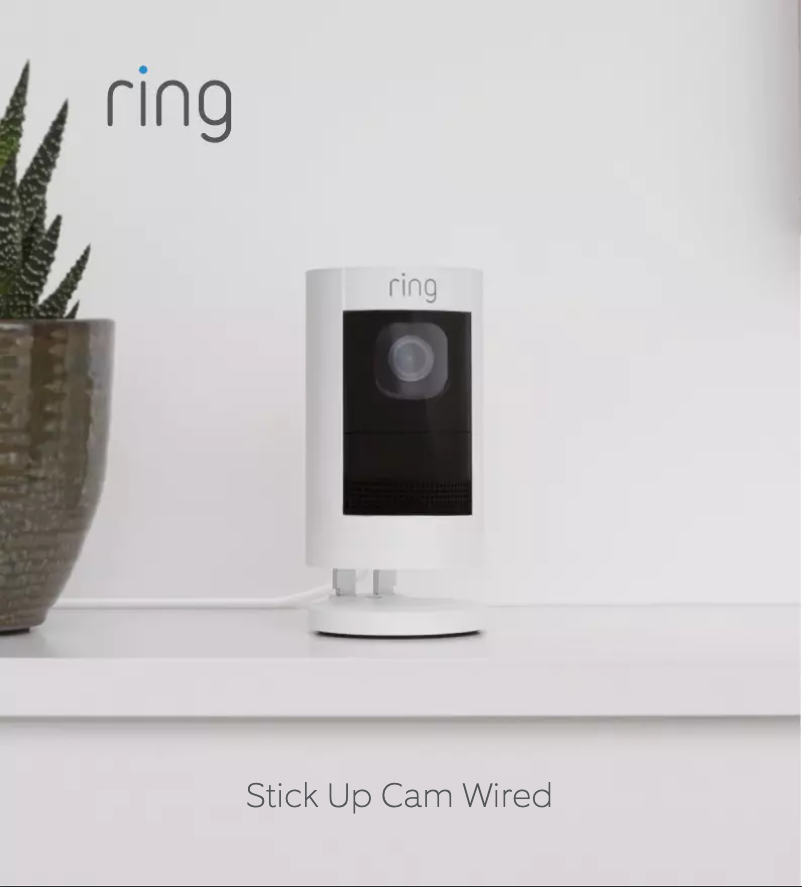 Imagen de la primera página del manual del dispositivo Stick Up Cam Wired