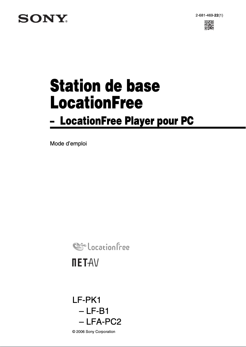 Página nº 1 - Manual de usuario Sony LF-PK1