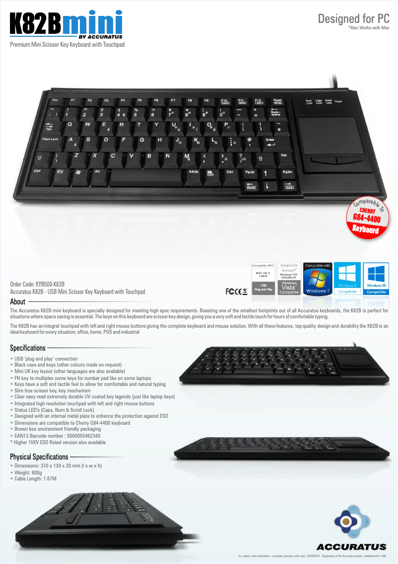 Imagen de la primera página del manual del dispositivo K82Bmini