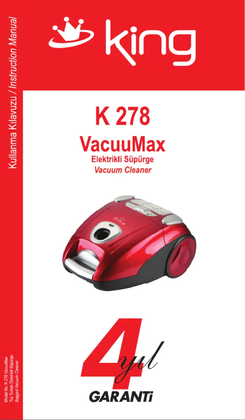 Imagen de la primera página del manual del dispositivo VacuuMax K 278