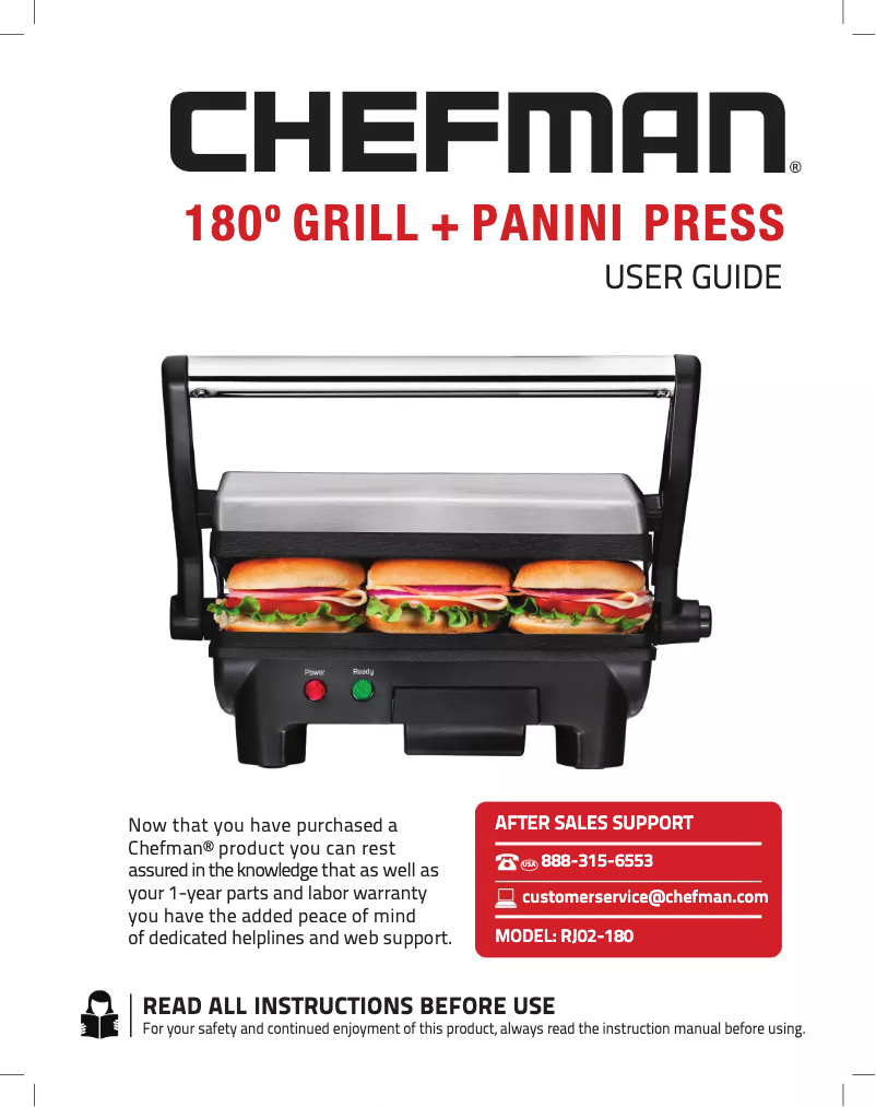 Imagen de la primera página del manual del dispositivo RJ02-180