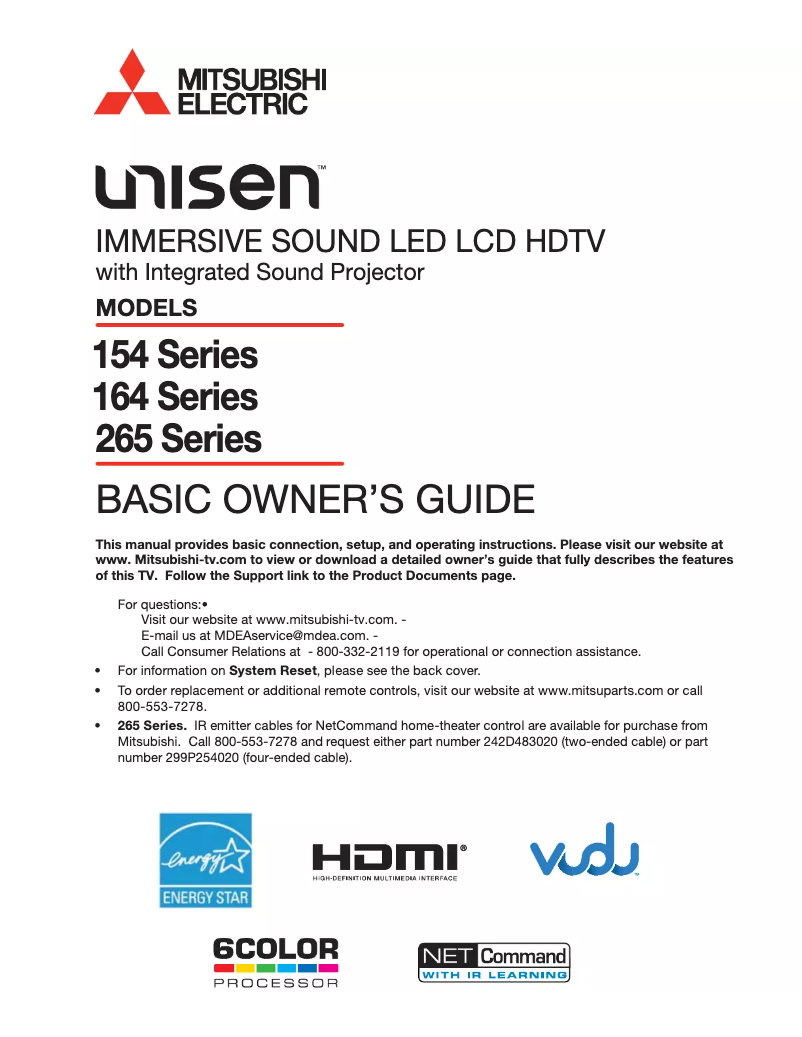 Página nº 1 - Manual de usuario Mitsubishi Diamond LT-46265