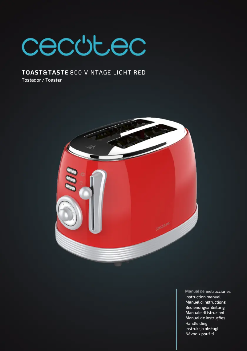 Página 1 del manual Manual de usuario Cecotec Toast&Taste 800 Vintage