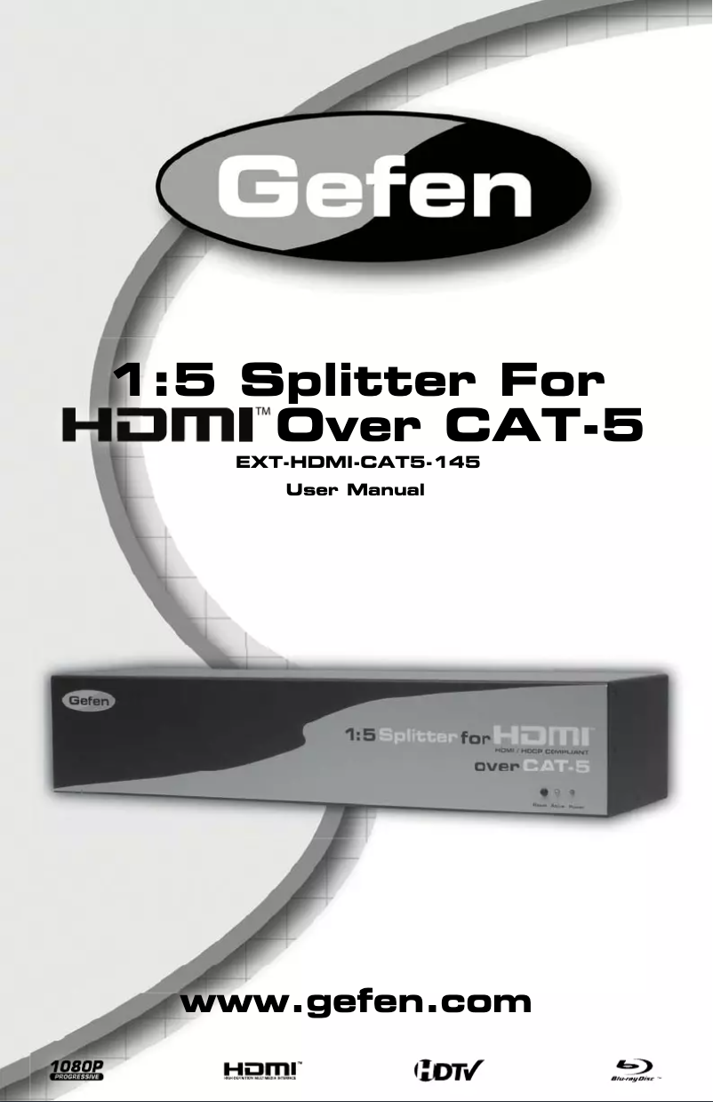 Página 1 del manual Manual de usuario Gefen EXT-HDMI-CAT5-145