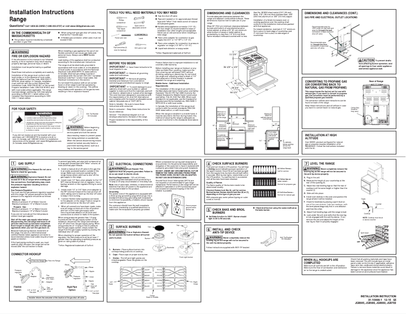 Imagen de la primera página del manual del dispositivo JGB750SEFSS
