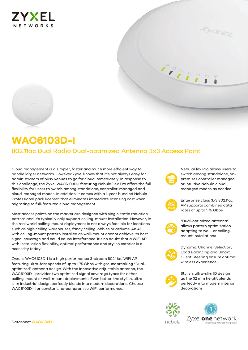 Imagen de la primera página del manual del dispositivo WAC6100