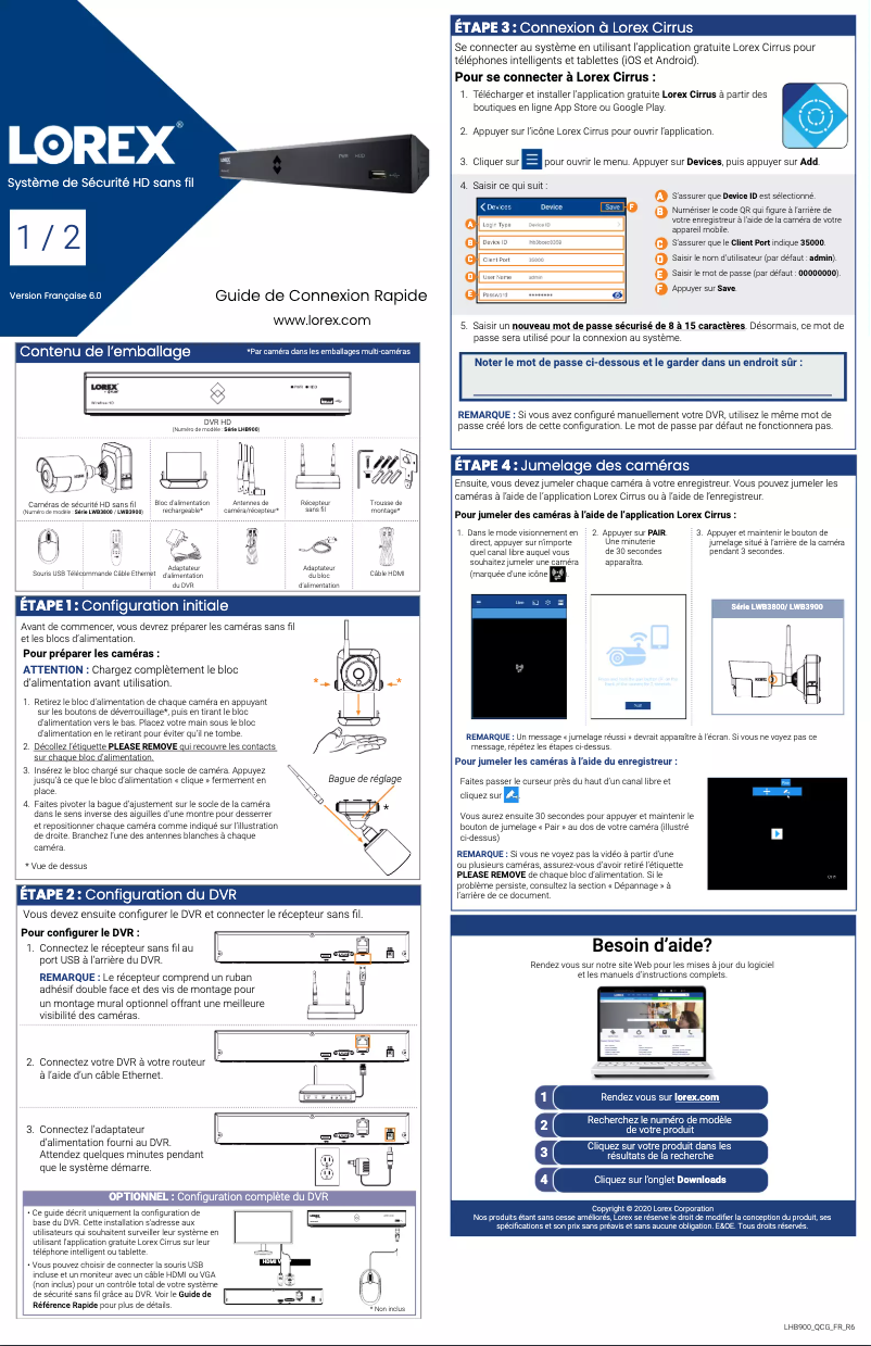 Imagen de la primera página del manual del dispositivo LHB900