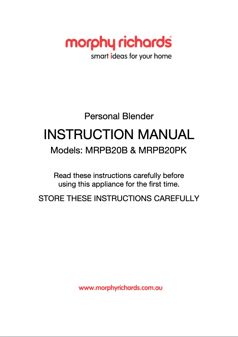 Imagen de la primera página del manual del dispositivo MRPB20