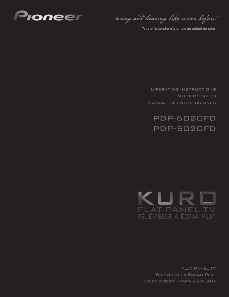 Página 1 del manual Manual de usuario Pioneer PDP-6020FD