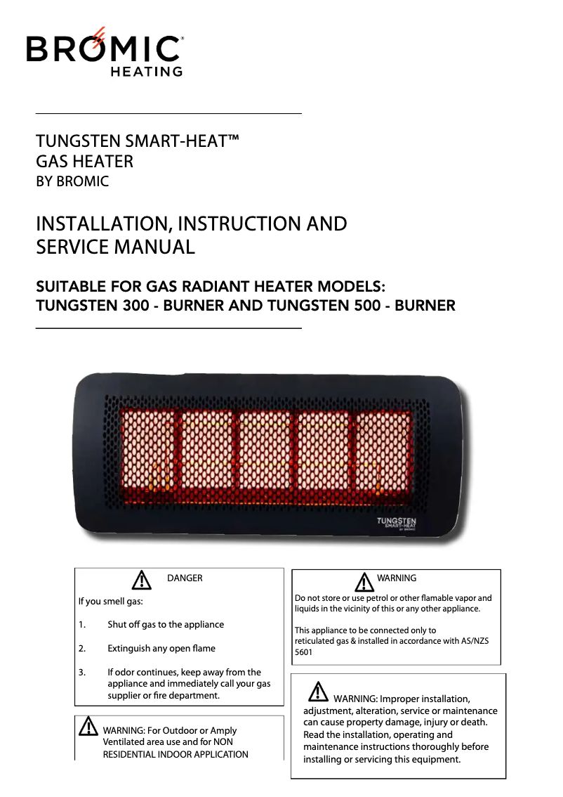 Página 1 del manual Manual de usuario Bromic Tungsten 500